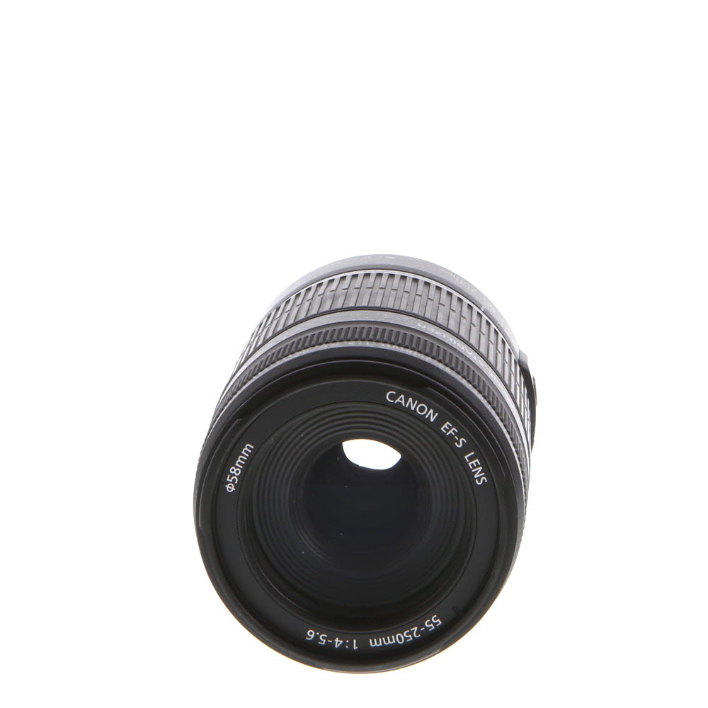 Canon EF-S 55-250mm f/4-5.6 IS Autofocus APS-C Lens, Black | 58