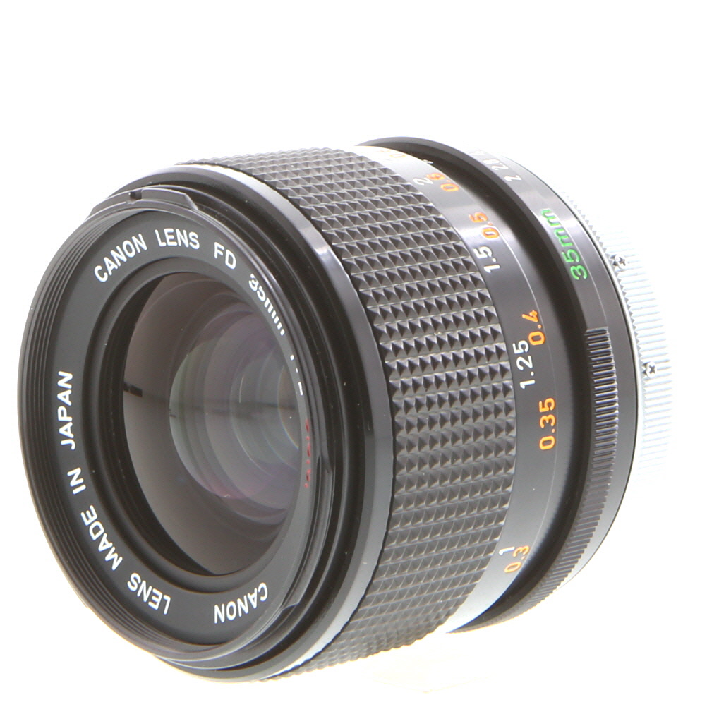 Canon 35mm f/2 SSC (II) Breech Lock FD-Mount Lens, Black Nose | 55 | Convex