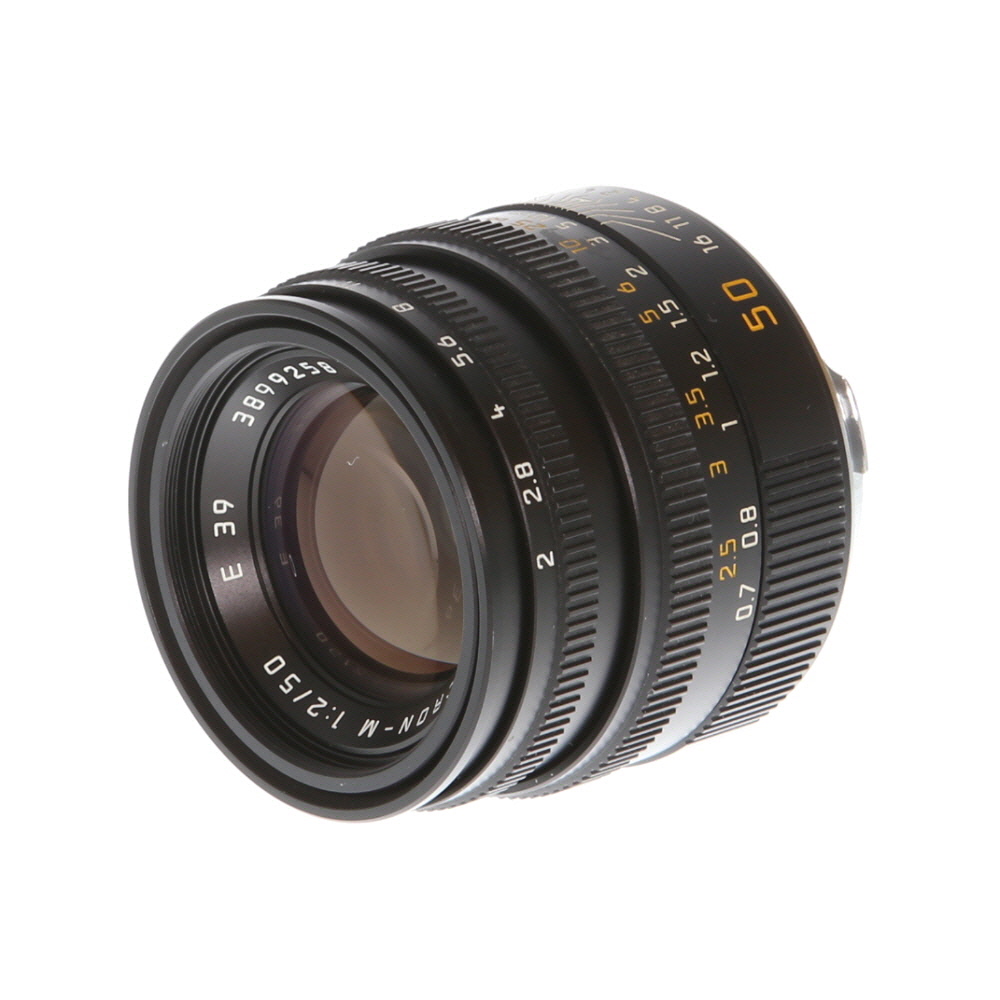 Leica 50mm f/2 Summicron-M (Type 5) M-Mount Lens with Built-In Hood, Germany, Black | E39 | 11826