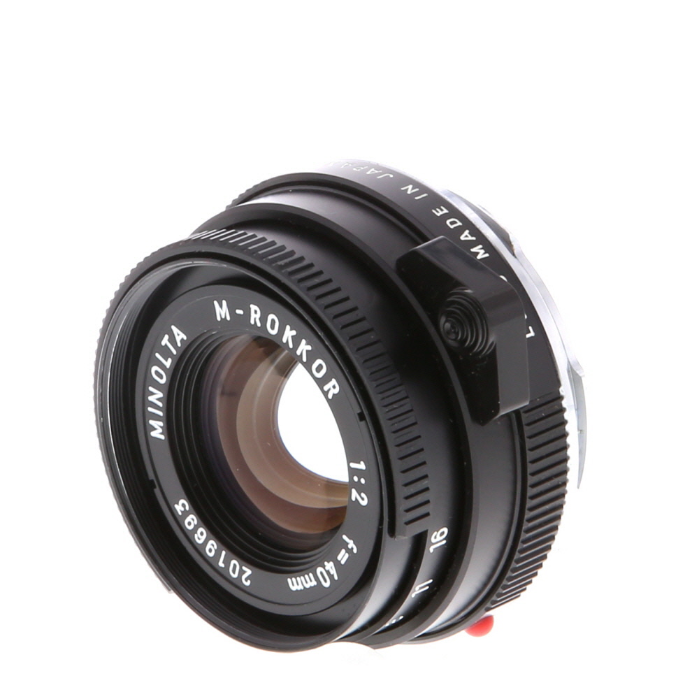 Minolta 40mm f/2 M-Rokkor Lens for Leica M-Mount, Black | 40.5
