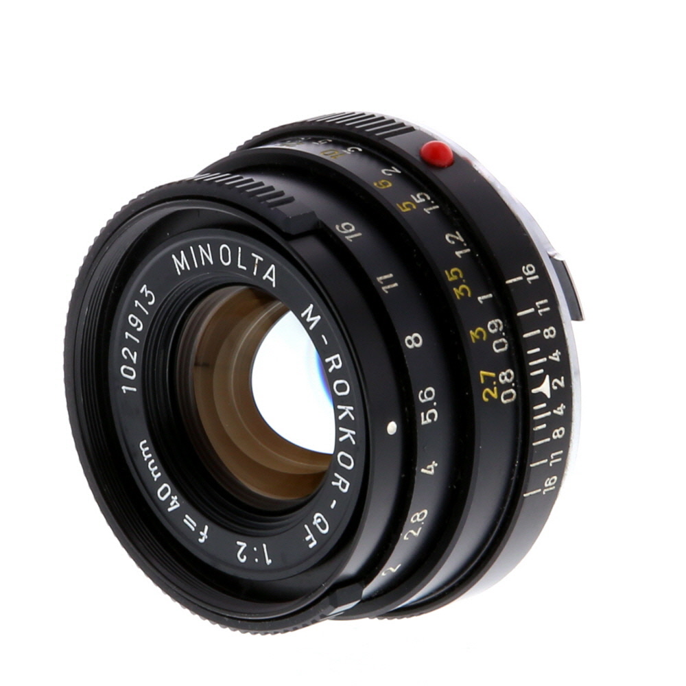 Minolta 40mm f/2 M-Rokkor QF Lens for Leica M-Mount, Black | 40.5