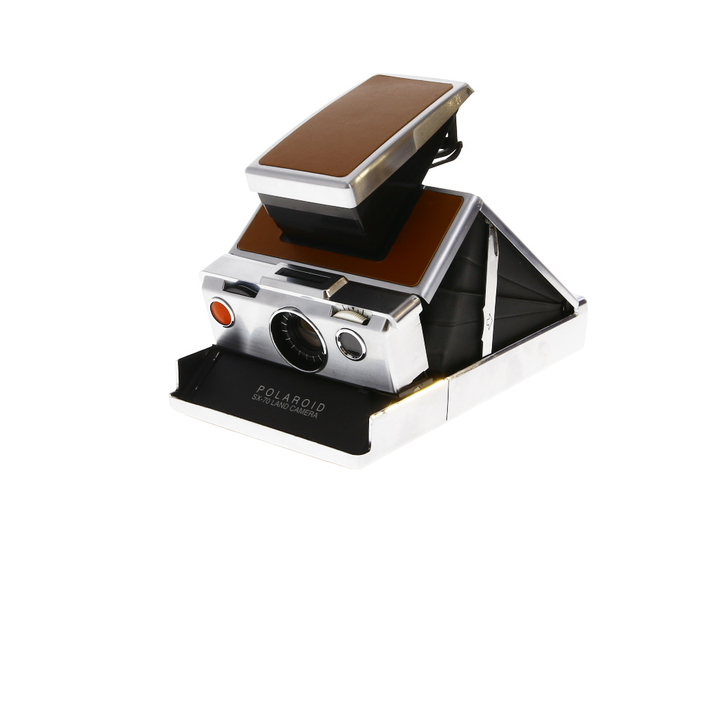 Polaroid SX-70 Land Camera, Chrome/Tan