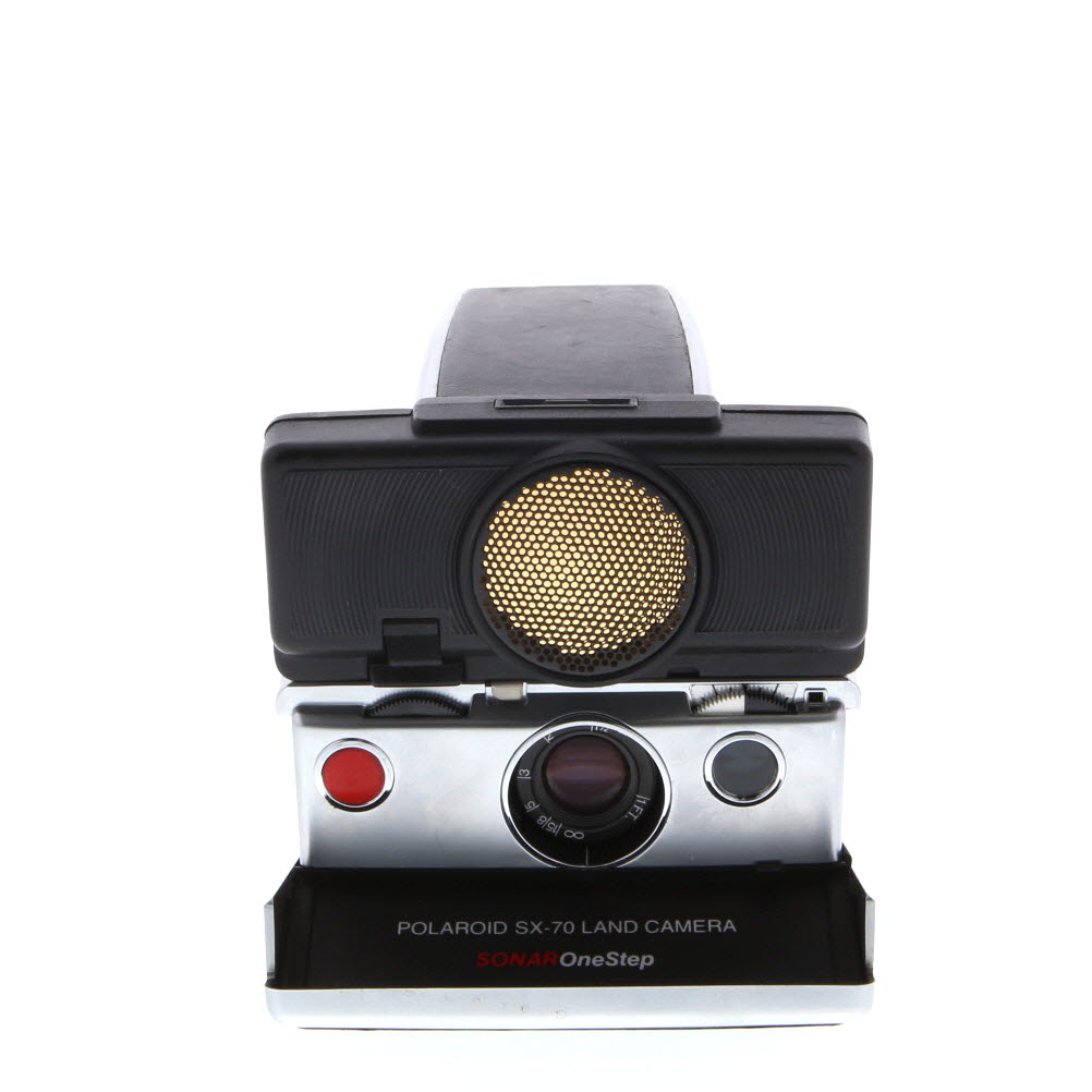 Polaroid SX-70 Land Camera SONAR OneStep, Chrome/Black