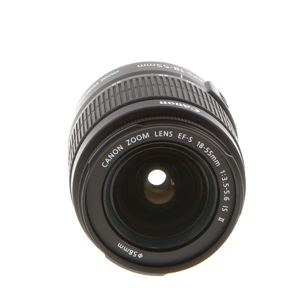 Canon EF-S 18-55mm f/3.5-5.6 IS II Macro Autofocus APS-C Lens, Black | 58