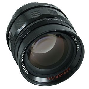Voigtlander 50mm f/1.5 Nokton Aspherical Lens for M39 Leica Screw Mount, Black | 52