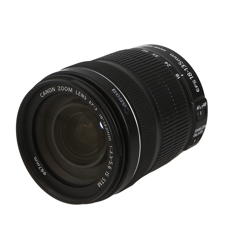 Canon EF-S 18-135mm f/3.5-5.6 IS STM Autofocus APS-C Lens, Black | 67
