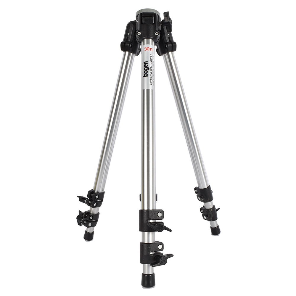Bogen/Manfrotto 3011 Aluminum Tripod Legs with Center Column, 3-Section, Chrome, 22-67 in.
