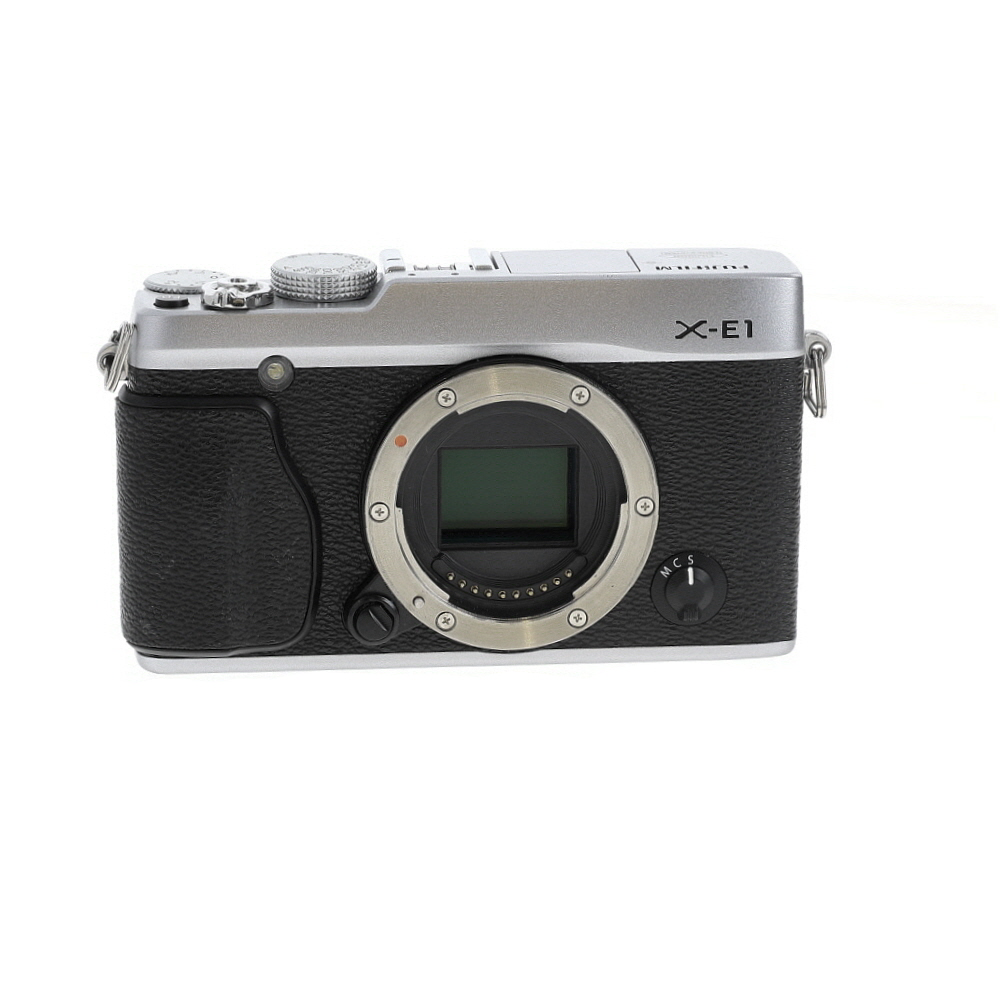 FUJIFILM X-E1 Mirrorless Camera Body, Silver | 16.3MP