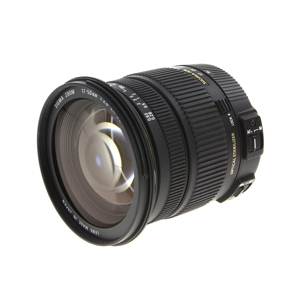 Sigma 17-50mm f/2.8 EX DC OS HSM (FLD) Autofocus APS-C Lens for Select Nikon F-Mount Cameras | 77