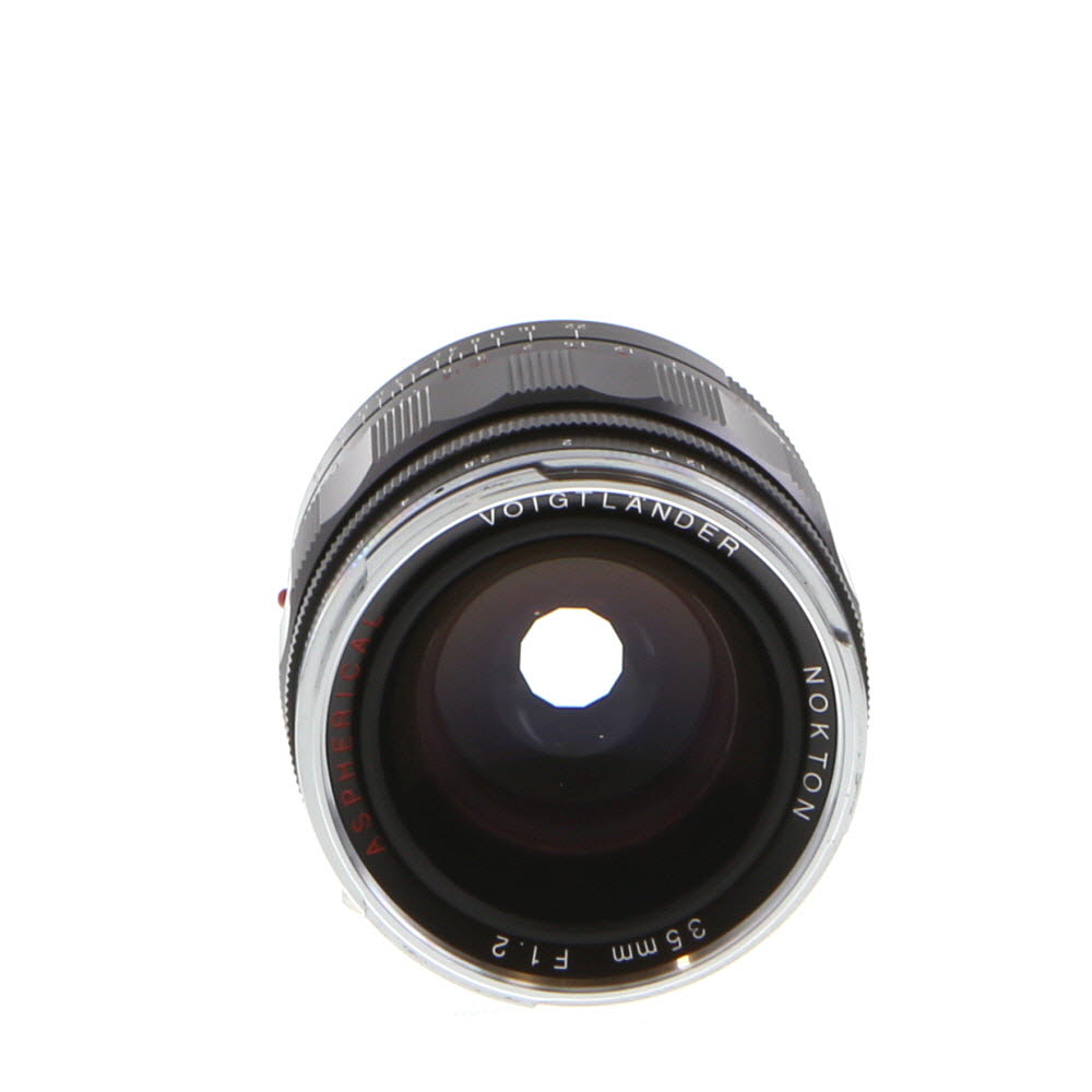 Voigtlander 35mm f/1.2 Nokton Aspherical VM (II) Lens for Leica M-Mount, Black with Chrome Rim | 52