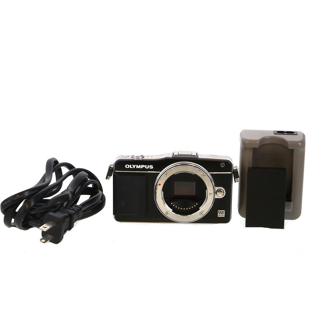 Olympus PEN Mini E-PM2 Mirrorless MFT (Micro Four Thirds) Camera Body, Black | 16MP
