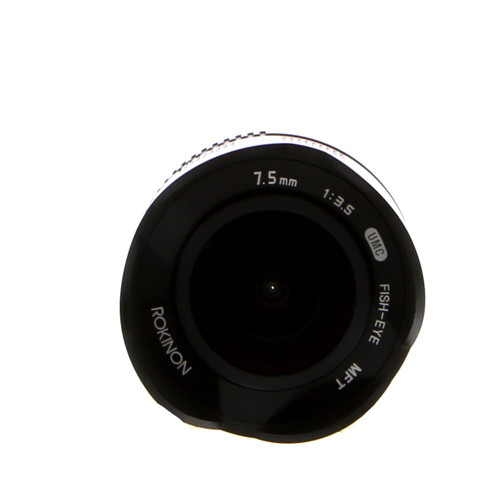 Rokinon 7.5mm f/3.5 UMC Fisheye Manual Focus Lens for MFT Micro Four Thirds, Black