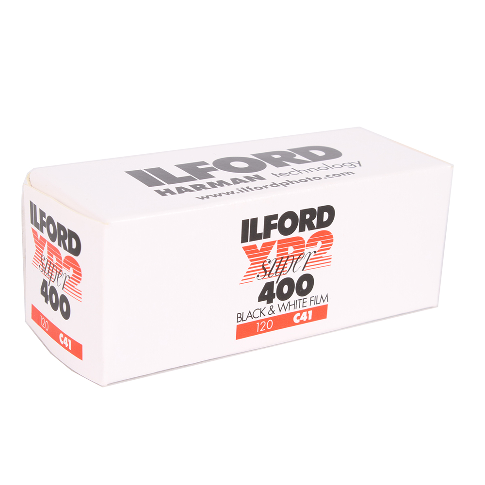Ilford XP2 Super 400 Black & White Negative Film, 120 Roll, ISO 400, C-41 Process