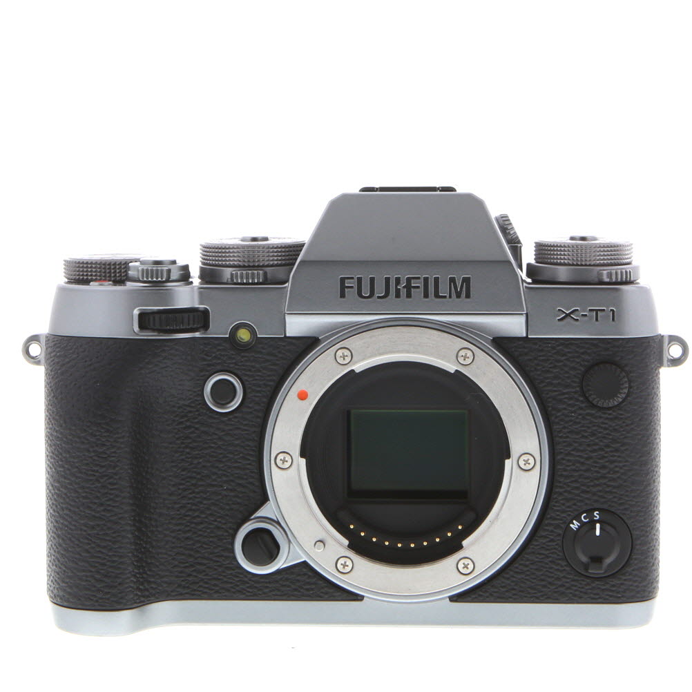 FUJIFILM X-T1 Mirrorless Camera Body, Graphite Silver | 16.3MP | without EF-X8 Flash