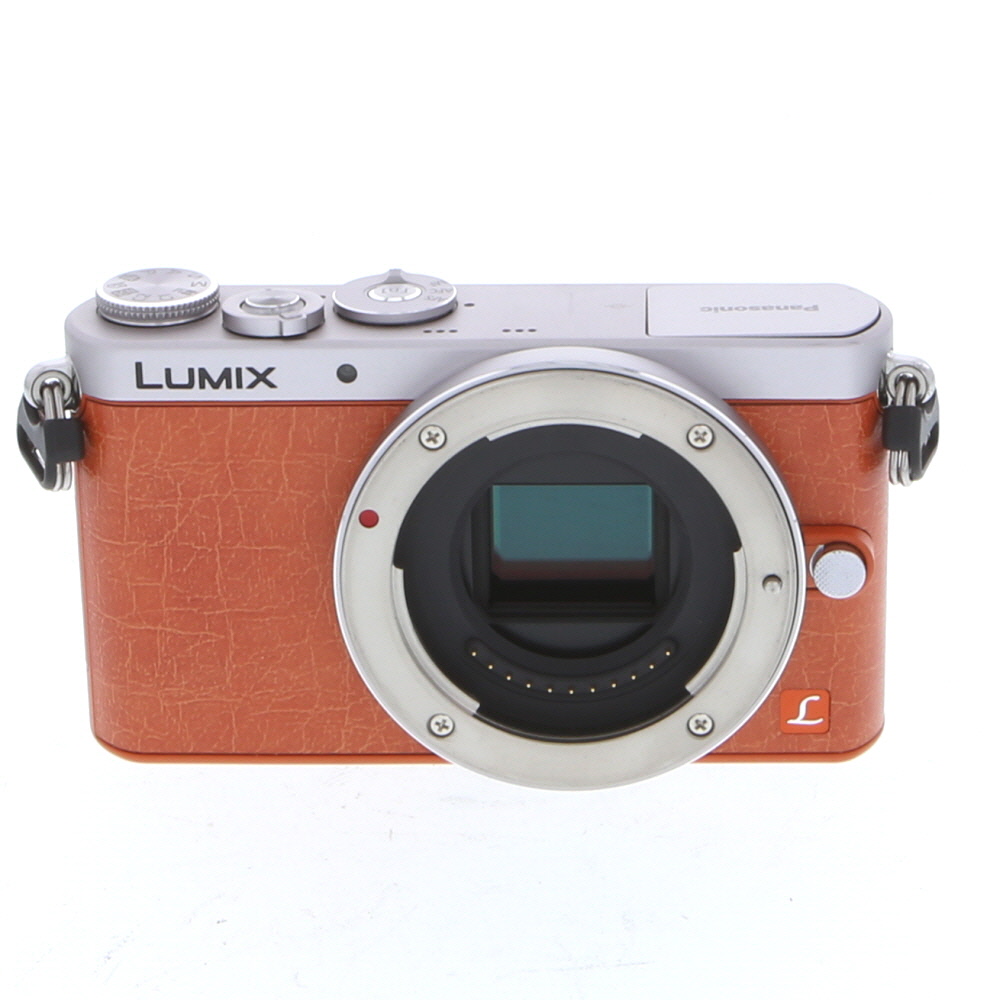Panasonic Lumix DMC-GM1 Mirrorless MFT (Micro Four Thirds) Camera Body, Silver/Orange | 16MP