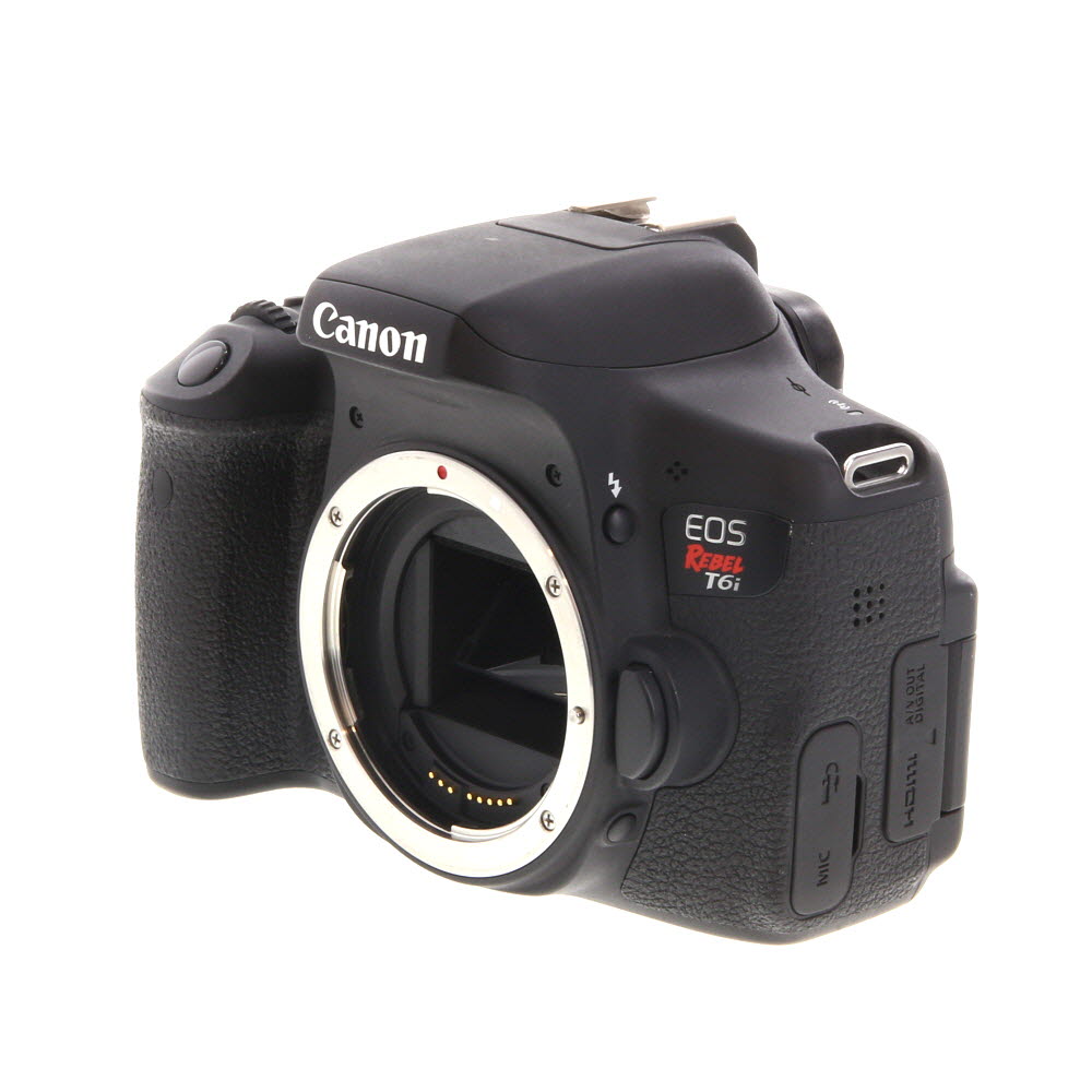 Canon EOS Rebel T6I DSLR Camera Body, Black | 24MP