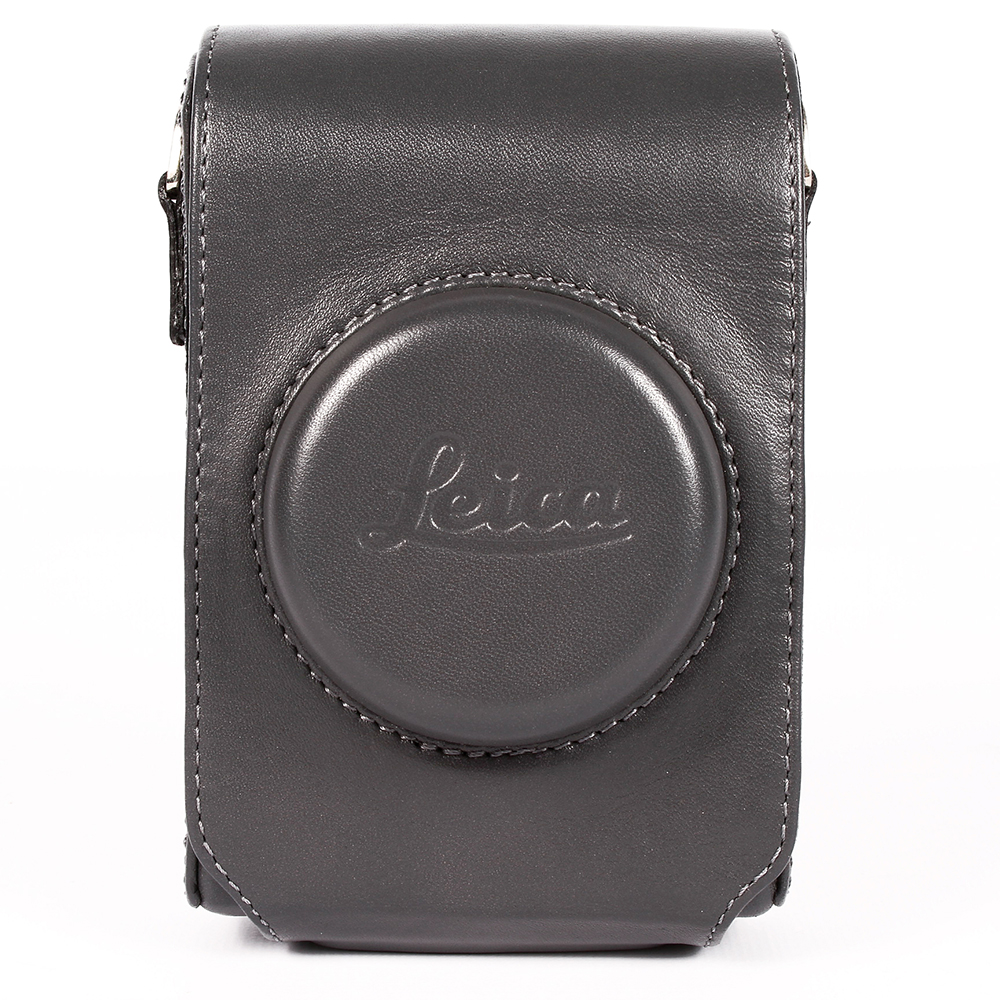 Leica Case with Strap for D-Lux 5, Gray Leather (Titanium)