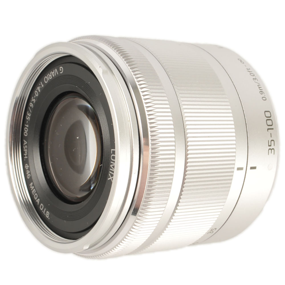 Panasonic Lumix G Vario 35-100mm f/4-5.6 ASPH. Mega O.I.S. Lens for MFT (Micro Four Thirds), Silver | 46