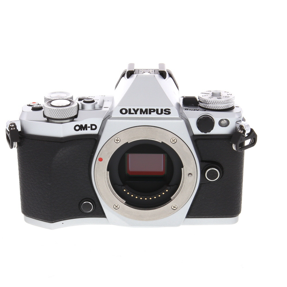 Olympus OM-D E-M5 Mark II Mirrorless MFT (Micro Four Thirds) Camera Body, Silver | 16.1MP | without FL-LM3 Flash