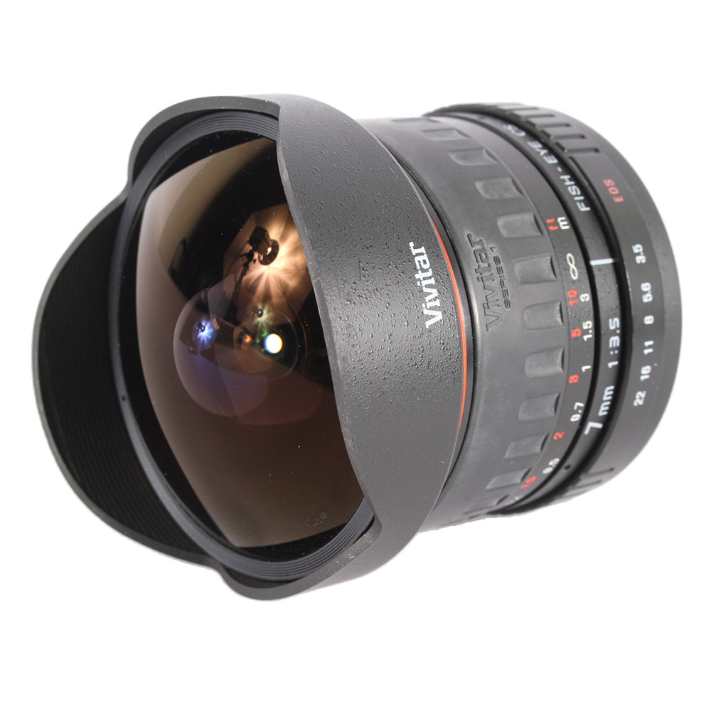 Vivitar 7mm f/3.5 Series 1 Fish-Eye CS Manual APS-C Lens for Canon EF-S Mount, Black