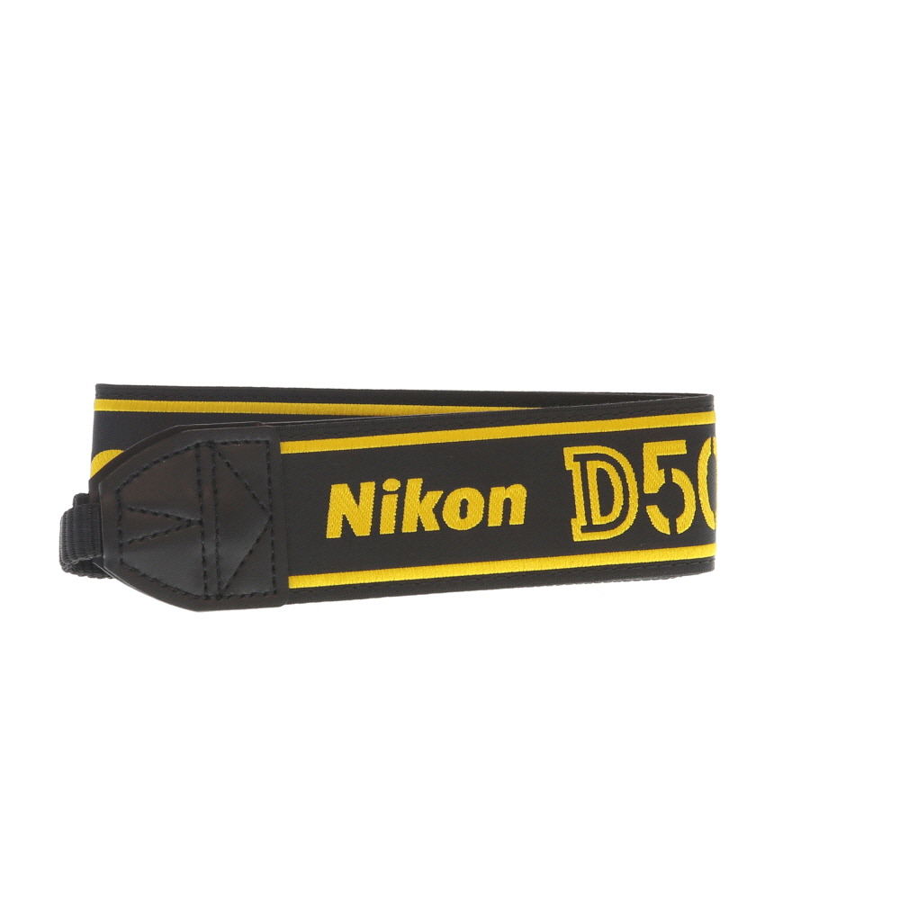 Nikon AN-DC17 Neck Strap, Black with Yellow Stitched D500, 1.5 in.