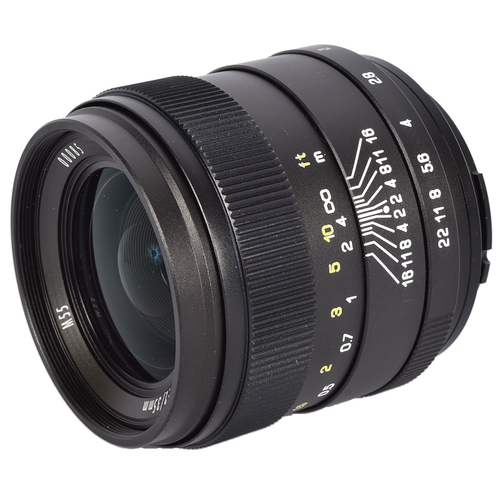 Oshiro 35mm f/2 (LD UNC AL) Manual Lens for Canon EF-Mount, Black | 55