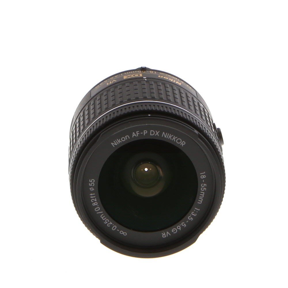 Nikon AF-P DX Nikkor 18-55mm f/3.5-5.6 G VR Autofocus APS-C Lens, Black | 55