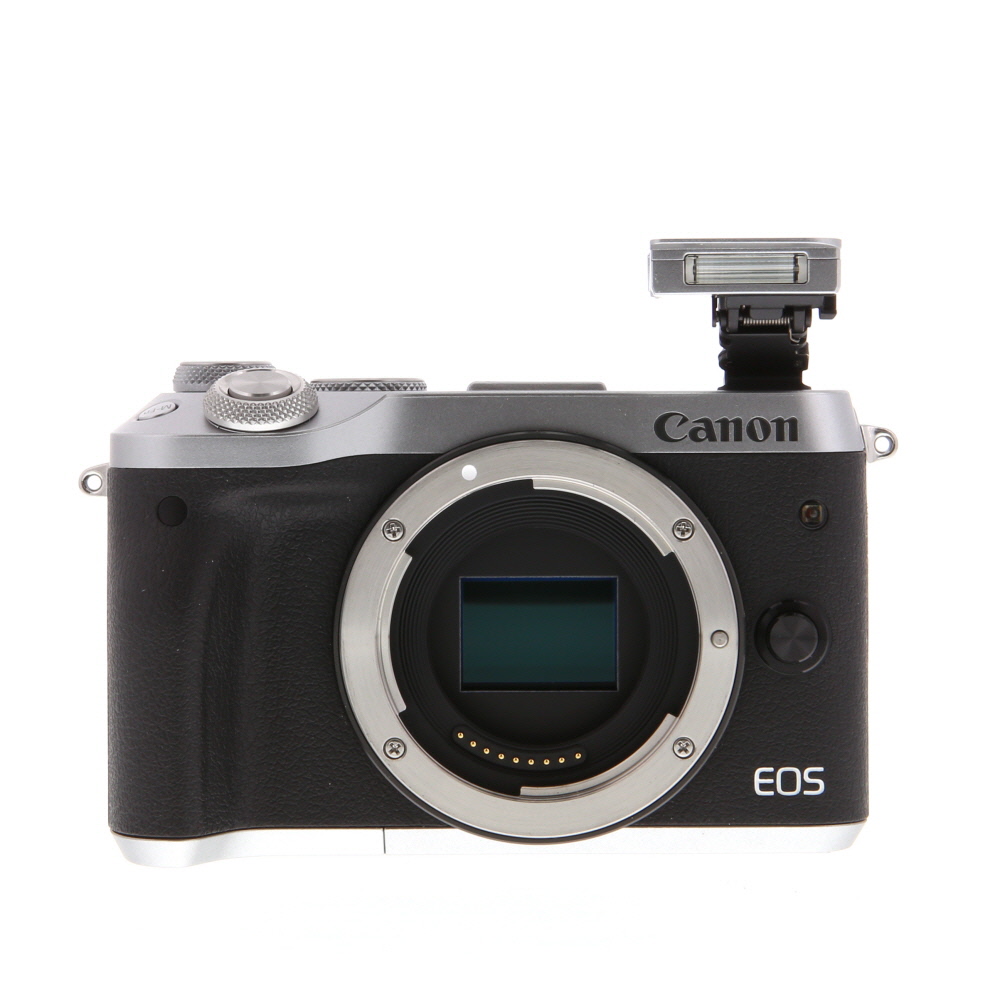 Canon EOS M6 Mirrorless Camera Body, Silver | 24MP