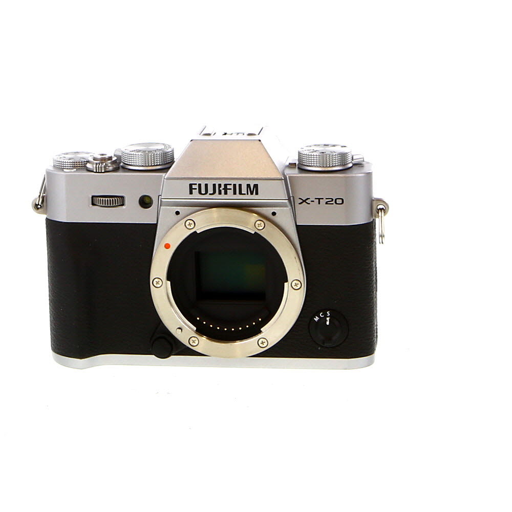 FUJIFILM X-T20 Mirrorless Camera Body, Silver | 24.3MP