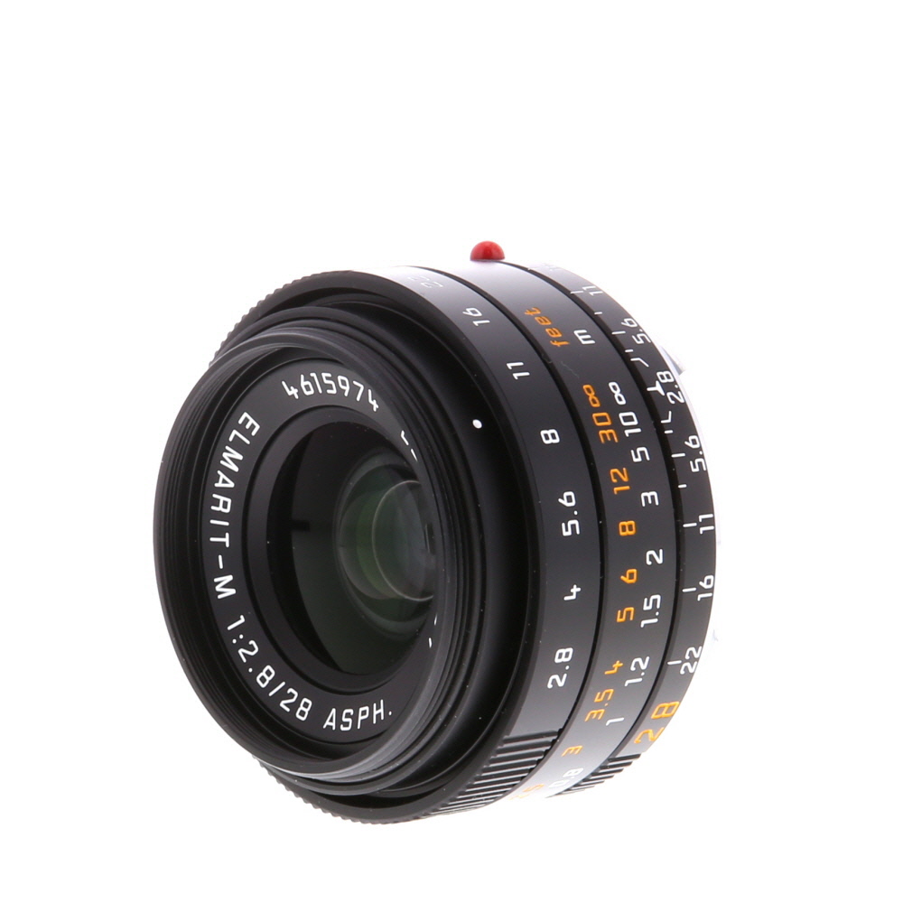 Leica 28mm f/2.8 Elmarit-M ASPH. M-Mount Lens without Protection Ring, Germany, Black, 6-Bit | E39 | 11677