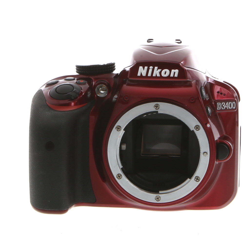 Nikon D3400 DSLR Camera Body, Red | 24.2MP