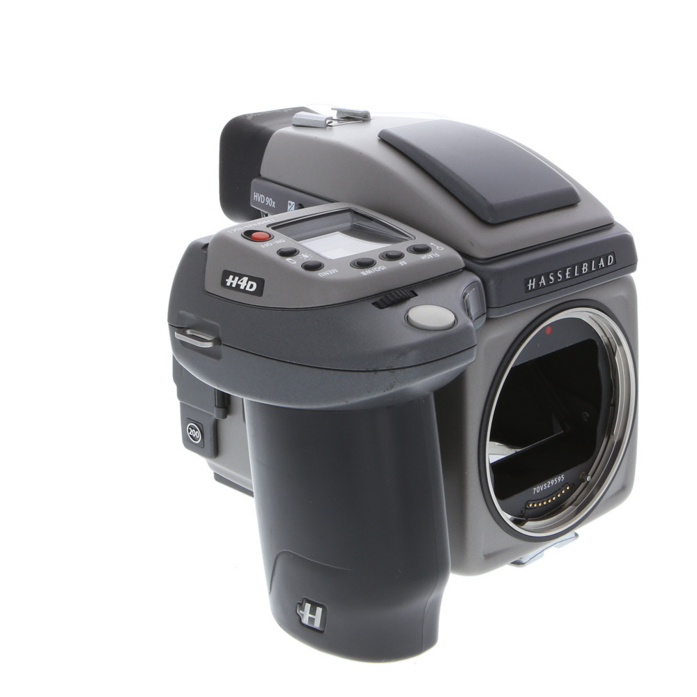 Hasselblad H4D-200MS Digital Autofocus Medium Format Camera Body, Gray w/ Back | 50MP | , Battery Grip (7.2V/2900mAh), Gray HVD 90X Finder