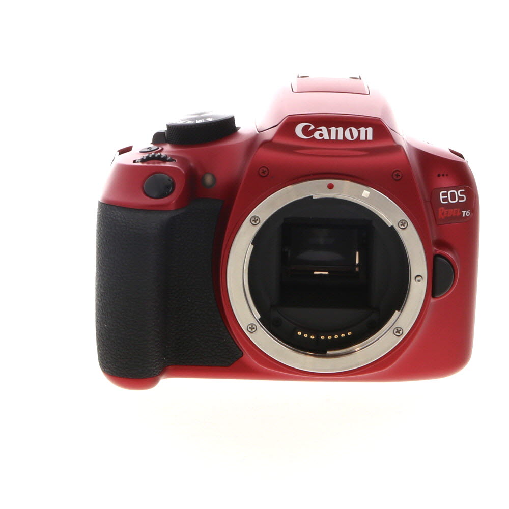 Canon EOS Rebel T6 DSLR Camera Body, Red | 18MP