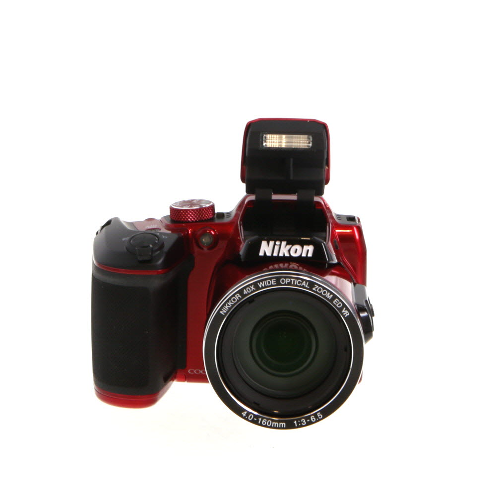 Nikon Coolpix B500 Digital Camera, Red | 16MP | Requires 4/AA
