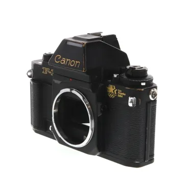 Canon F-1N (Latest) "LA Olympics" 35mm Camera Body, Black with AE Prism