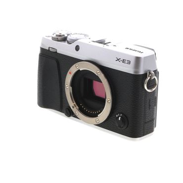 FUJIFILM X-E3 Mirrorless Camera Body, Silver {24.3MP} with EF-X8 Flash