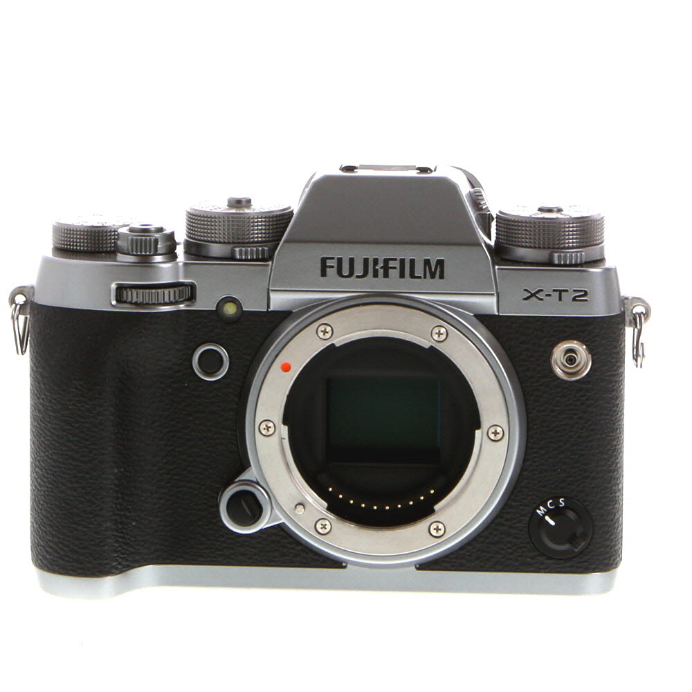 FUJIFILM X-T2 Mirrorless Camera Body, Graphite Silver | 24.3MP | without EF-X8 Flash
