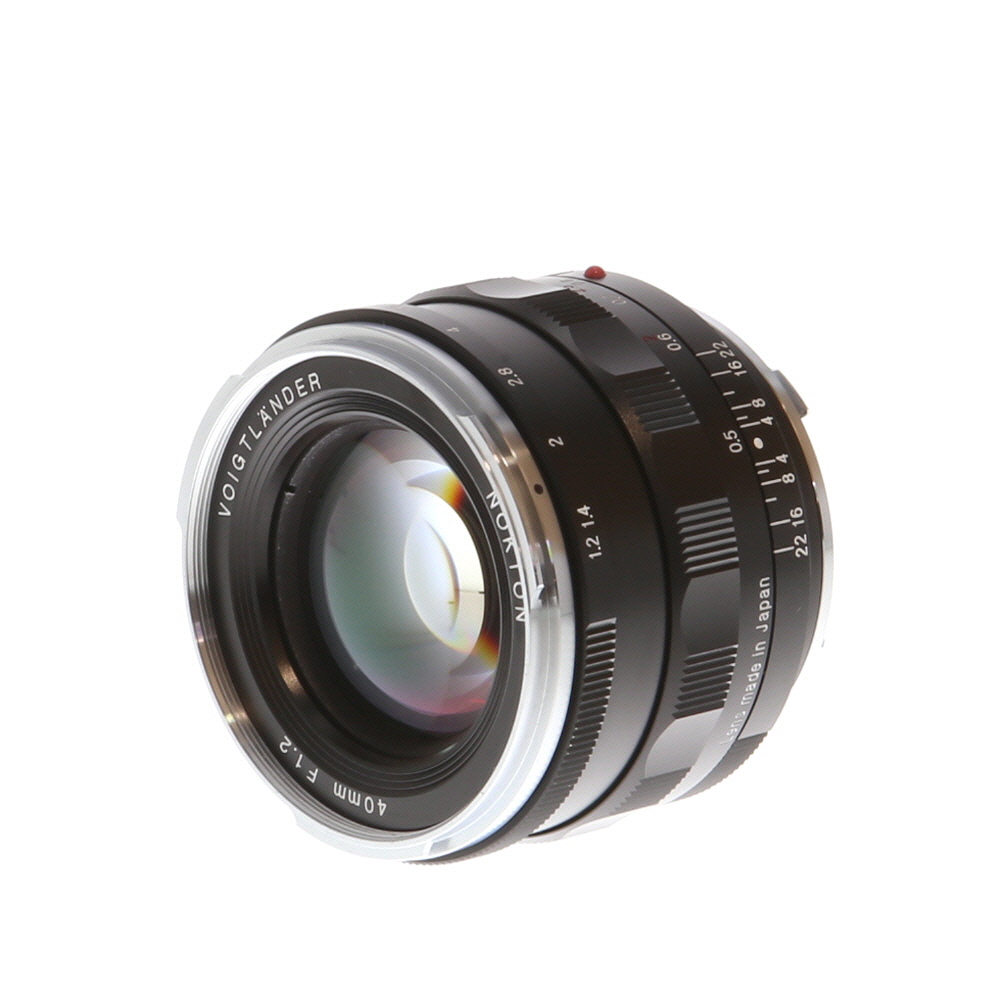 Voigtlander 40mm f/1.2 Nokton Leica M-Mount Lens, Black with Chrome Rim | 52