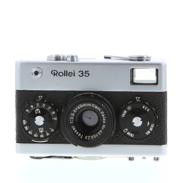 Rollei 35 40mm f/3.5 Tessar "Rollei Honeywell" First Edition Camera, Made in Germany, Chrome {24} (Back Release with Ridges)
