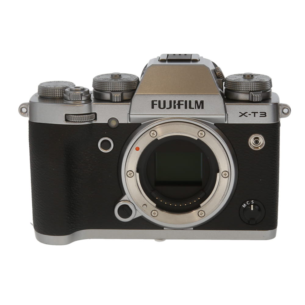 FUJIFILM X-T3 Mirrorless Camera Body, Silver | 26.1MP | without EF-X8 Flash