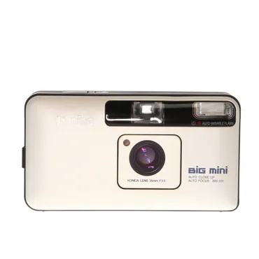 Konica Big Mini BM-201 AF 35mm Camera with 35mm f/3.5, Silver
