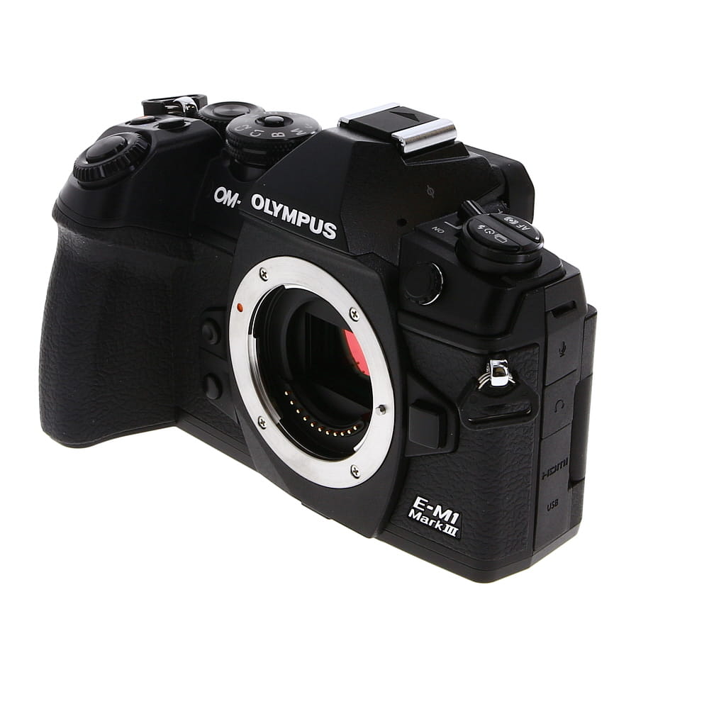Olympus OM-D E-M1 Mark III Mirrorless MFT (Micro Four Thirds) Camera Body, Black | 20.4MP