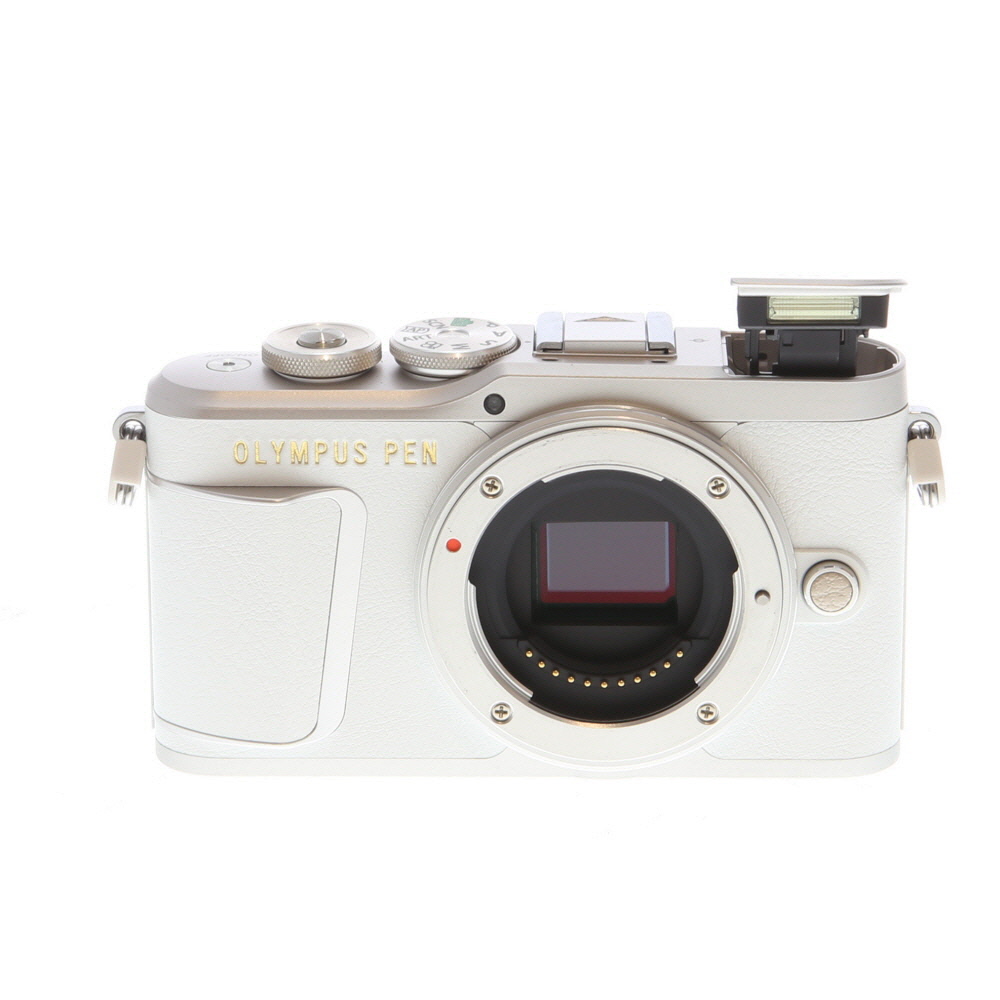 Olympus PEN E-PL9 Mirrorless MFT (Micro Four Thirds) Camera Body, Silver/White Leather | 16.1MP