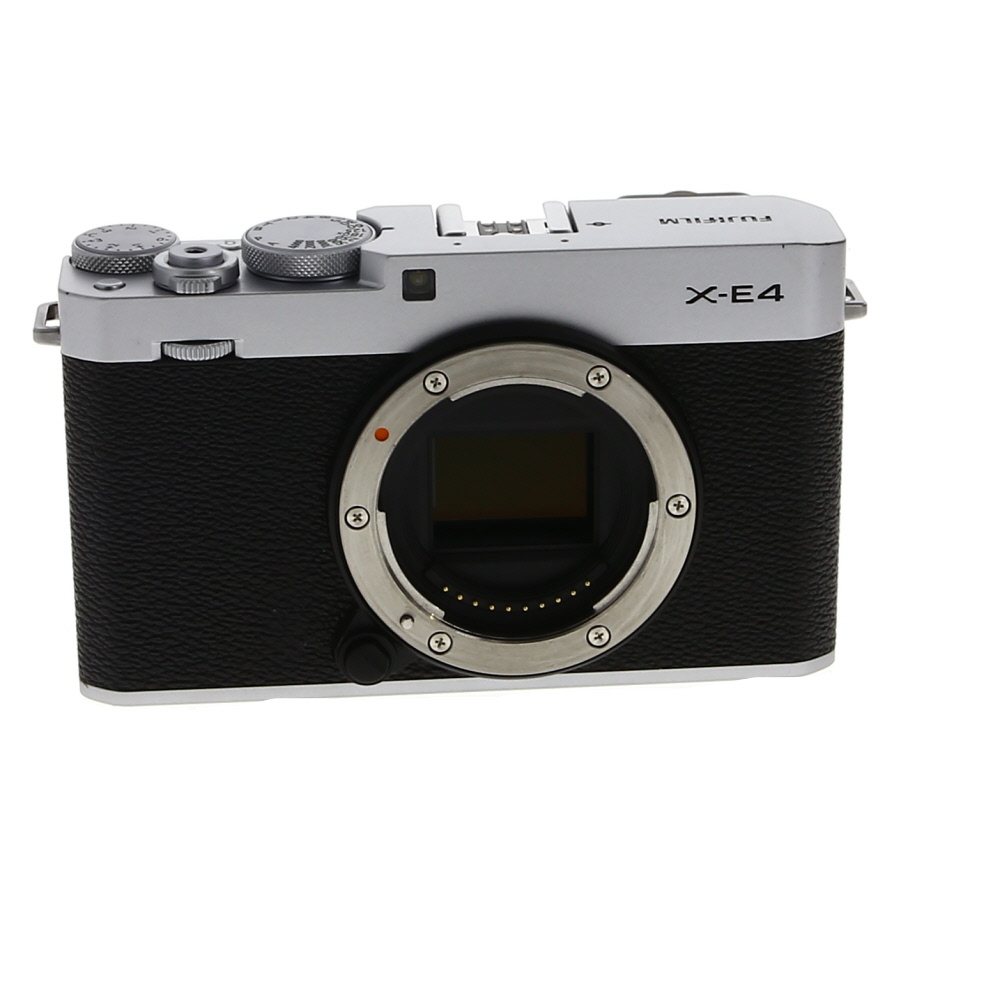 FUJIFILM X-E4 Mirrorless Camera Body, Silver | 26.1MP