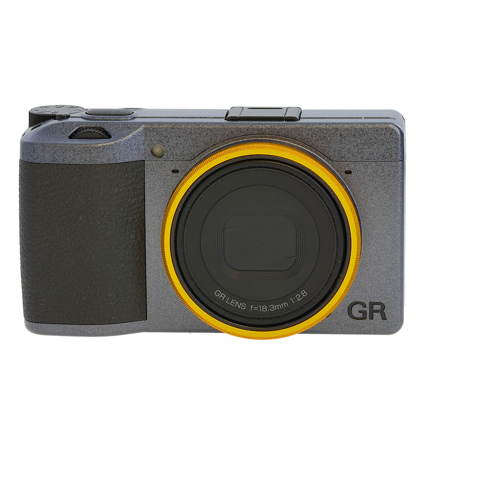 Ricoh GR III Street Edition Digital Camera w/ 18.3mm f/2.8 Lens, Metallic Grey w/ Orange Trim Ring | 24.2MP
