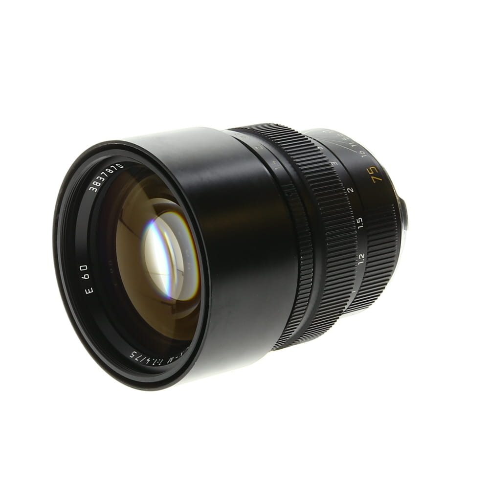 Leica 75mm f/1.4 Summilux-M M-Mount Lens with Built-In Hood, Made in Germany, Black Anodized | E60 | 11810