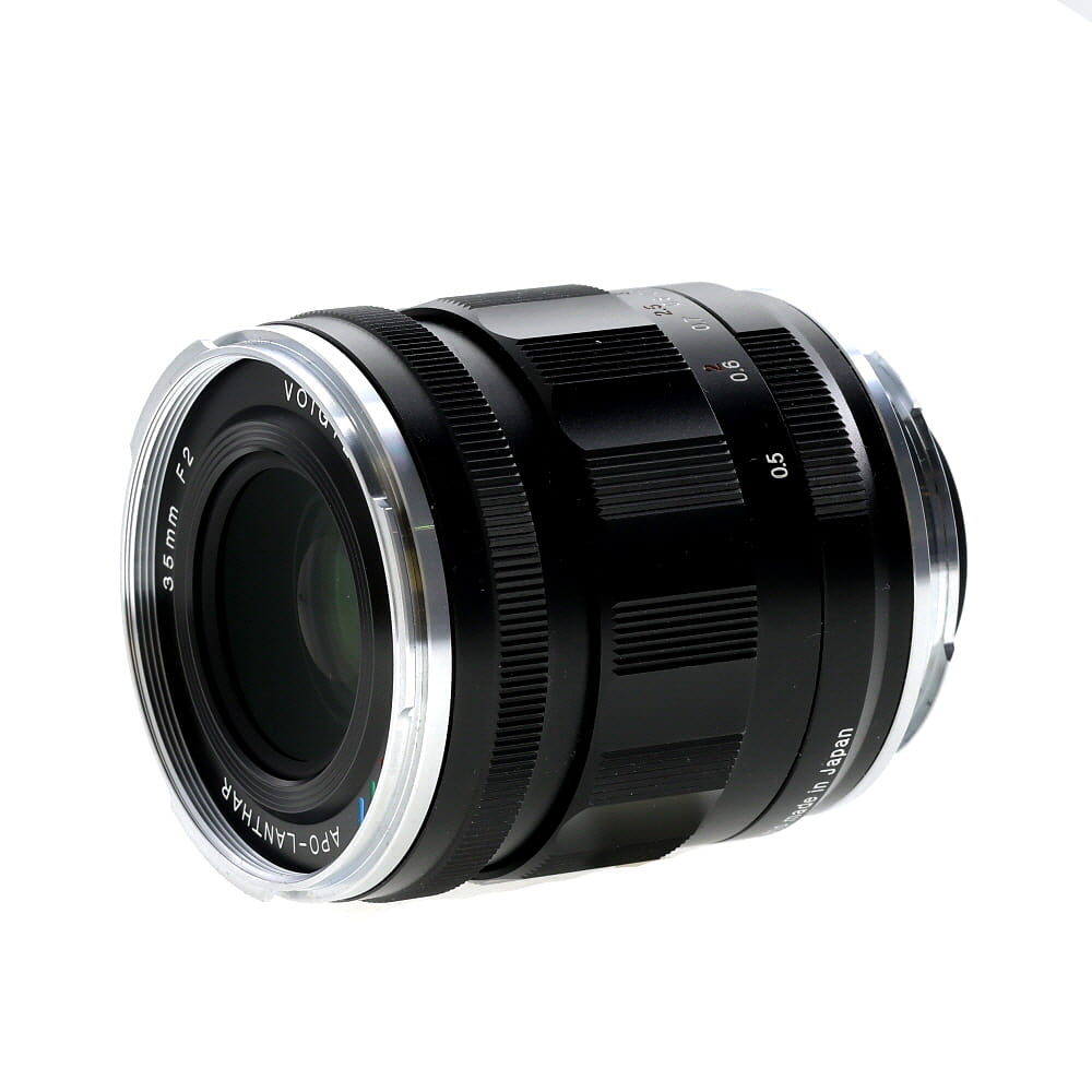 Voigtlander 35mm f/2 APO-Lanthar Aspherical Full-Frame VM Lens for M-Mount, Black with Chrome Rim | 49