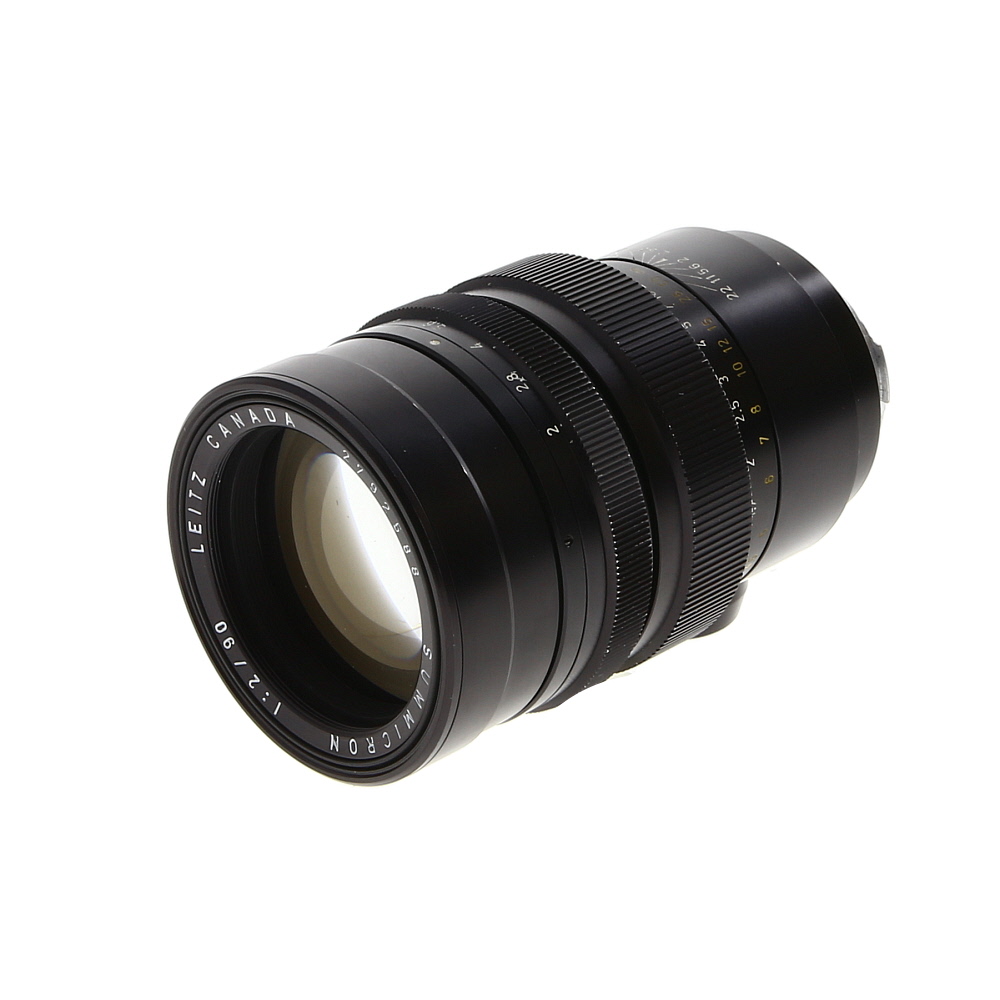Leica 90mm f/2 Summicron M-Mount Lens, Canada, Black | E48 | 11123 with Built-in Telescoping Hood