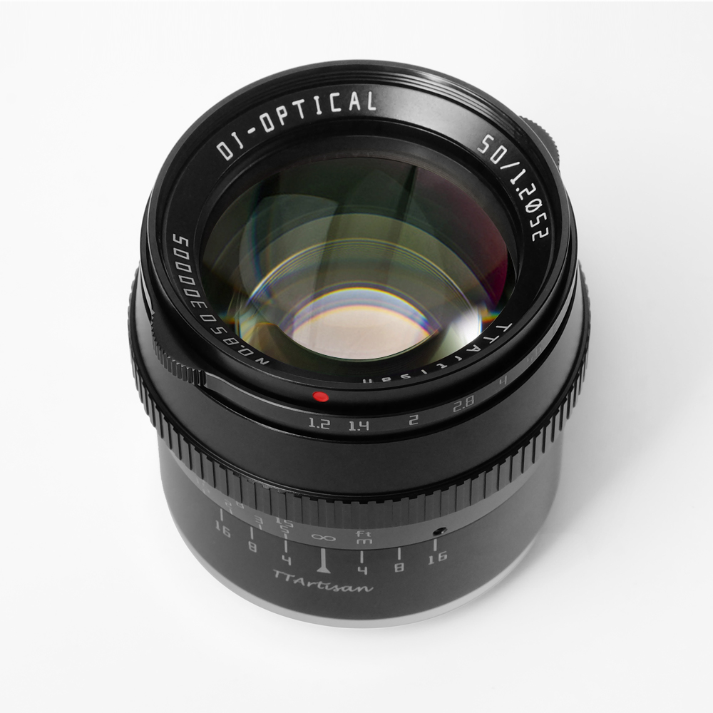 TTArtisan 50mm f/1.2 Manual APS-C Lens for Canon M-Mount, Black | 52