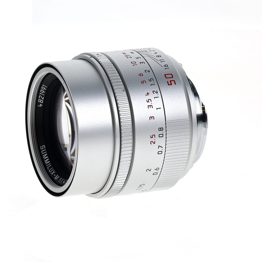 Leica 50mm f/1.4 Summilux-M ASPH. M-Mount Lens with Built-In Hood, Silver Chrome 6-Bit | E46 | 11729
